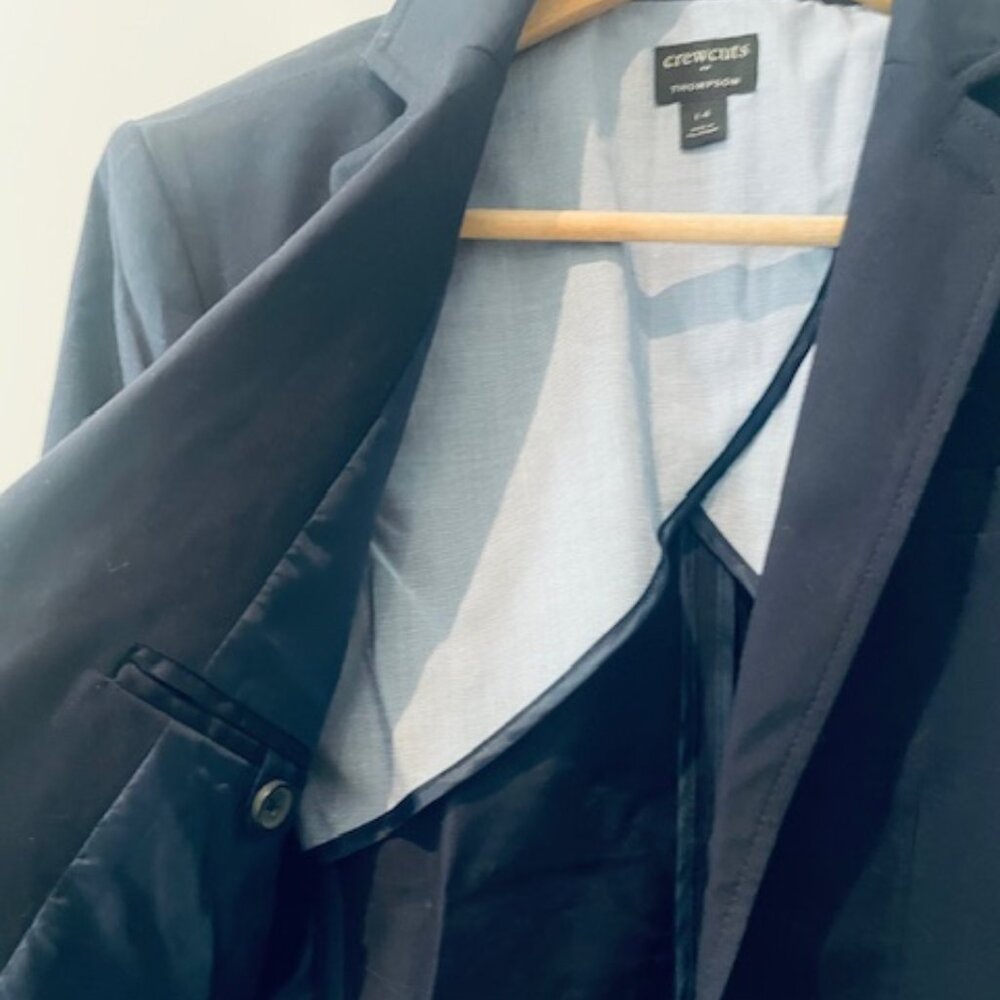 J. Crew (Crewcuts) Thompson Suit in Chino, Age 14, Dark Navy Blue - Picture 3 of 6